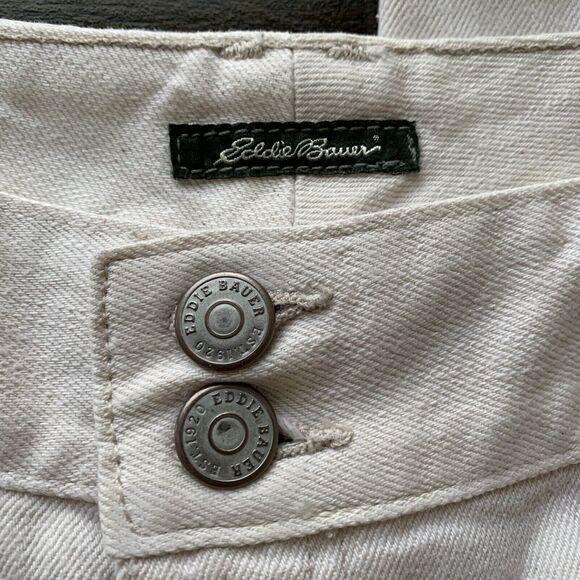 VTG Eddie Bauer Women's Size 16R White Flared Jeans Pants (Measures 37W x 32.5L) - Picture 4 of 11